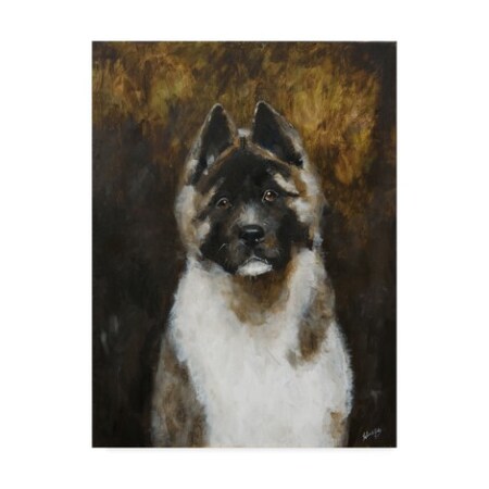 Trademark Fine Art Solveiga 'American Akita' Canvas Art, 18x24 ALI43751-C1824GG